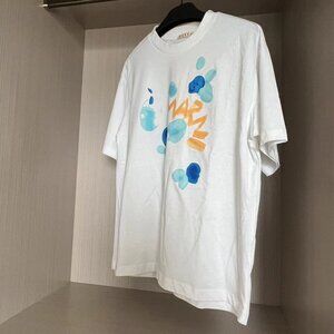Marni Dripping Print Lily White T-Shirt Organic Cotton